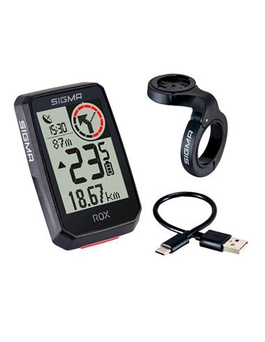 CICLOCOMPUTADOR GPS SIGMA ROX 2.0 TOP MOUNT 14 FUNCIONES NEG