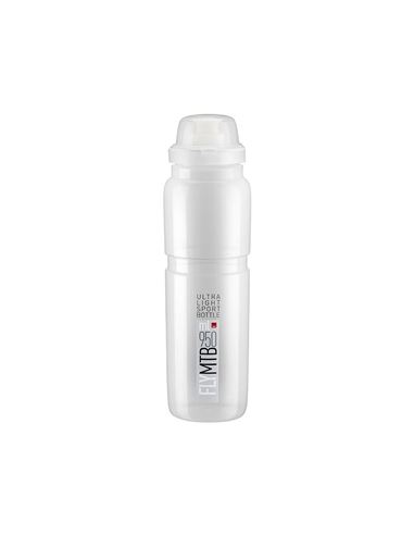 BIDON ELITE FLY MTB TRANSPARENTE LOGO GRIS 950 ML