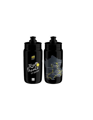 BIDON ELITE FLY TOUR DE FRANCIA NEGRO MAPA 550 ML 2024