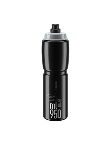 BIDON ELITE JET 950 ML NEGRO LOGO GRIS